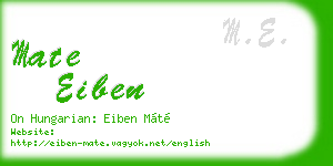 mate eiben business card