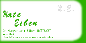 mate eiben business card